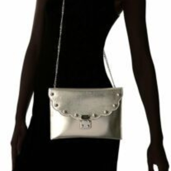 Guess Fall In Love Clutch Handbag Metallic Studded - Picture 3 of 5